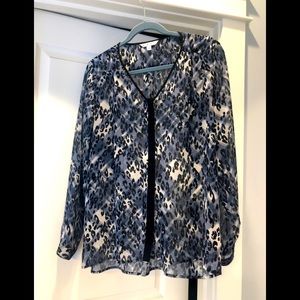 Cabi Blouse LeopardBlue